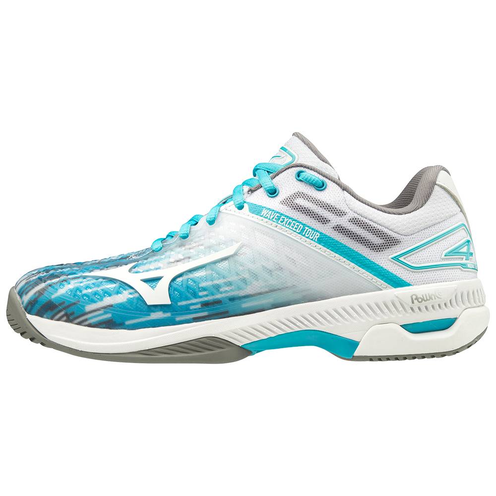 Mizuno Wave Exceed Tour 4 AC Női Teniszcipő Kék/Fehér FDS826014